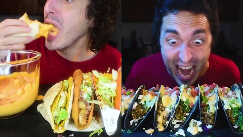 Asmr Eating Taco Bell vs. Homemade GHOST PEPPER CHEESE SAUCE Tacos