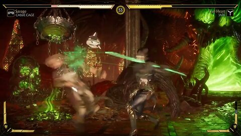 Mortal Kombat 11: Cassie Cage (Savage) vs Jade (True Heart) - No Commentary 4K