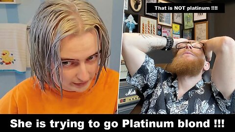 She is trying to go to platinum blond !!! - Hairdresser reacts to a hair fail