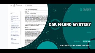 The Oak Island mystery is a series of stories of buried treasure and unexplained objects found