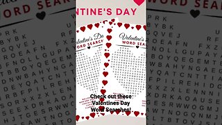 Valentine’s Day inspired word search! Marron Commerce on Etsy, Check is out! #valentinesday #love