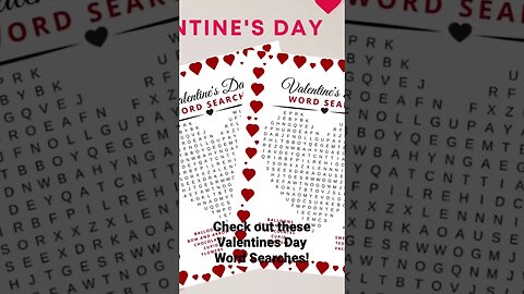 Valentine’s Day inspired word search! Marron Commerce on Etsy, Check is out! #valentinesday #love