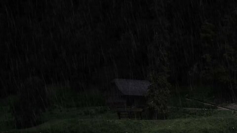 Sleep in 2 Minutes to Soft Rain. Dark Screen Rainfall, ASMR Sleep Rain Sounds