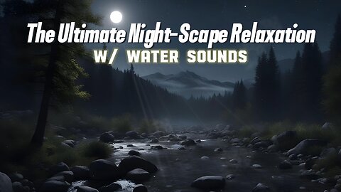 The Ultimate Night-Scape Relaxation w/ Water Sounds | 258 Hz | Healing Meditation | Deep Sleep