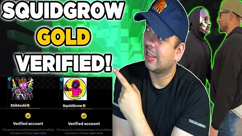 SQUIDGROW GOLD VERIFICATION BY ELON MUSK ON TWITTER!