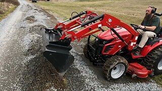 Building A Road With Farm Tractors