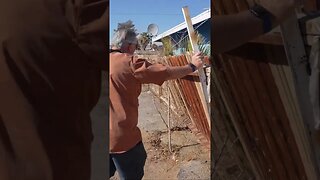 broken fence at the rental property