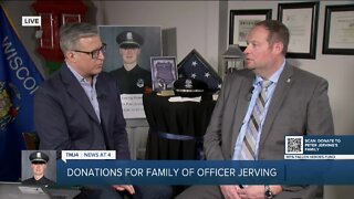 Donations for fallen officer: MPA President Andrew Wagner at 4:00