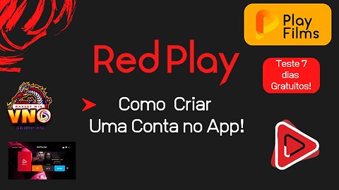 COMO CRIAR UMA CONTA NO APLICATIVO REDPLAY