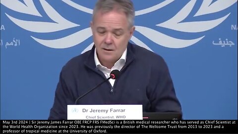 Bird Flu | "The Mortality Rate Is Rate Extraordinarily High. This Week There Was a Convening On Vaccine Development for H5N1 (Bird Flu), Current Outbreak In America Amongst Cows Is Really Concerning." - Dr. Jeremy Farrar (WHO)