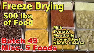 Freeze Drying Your First 500 lbs of Food - Batch 49 - Milk, Tomato, Meatballs, Beef, Nacho Sauce