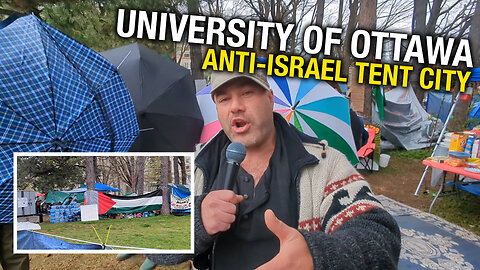 Anti-Israel University of Ottawa protesters obey handler instructions to ignore reporters