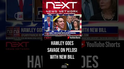 Hawley Goes SAVAGE On Pelosi With New Bill #shorts