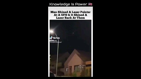 Man Shine Laser At Ufo And It Flash Back