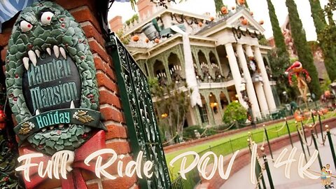 We Ride Haunted Mansion Holiday Overlay in Disneyland | Disneyland California | 4K Low Light POV