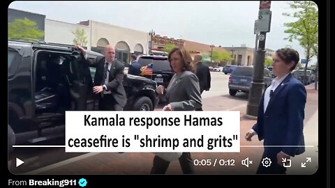 Kamala Harris response to ceasefire is “shrimp and grits”
