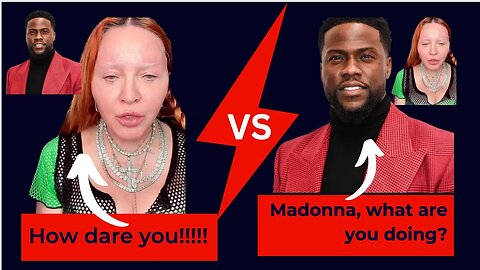 Kevin Hart is troubled by Madonna's weird behaviour on Tik Tok (old women coping on Tik Tok)