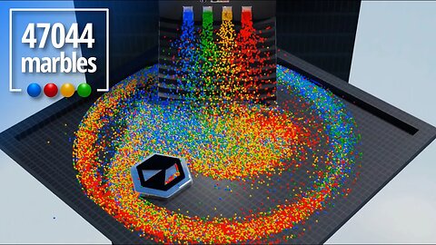 Balls Down Stairs 5, 37K Marbles Animation