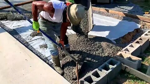 Pouring A Concrete Slab For A Timber Frame