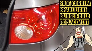 2005 TOYOTA COROLLA REAR BRAKE LIGHT BULB + BLINKER BULB REPLACEMENT