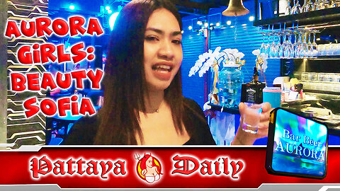 Candid Interview Charming cutie Sofia in Aurora bar beer Bangkok Nightlife