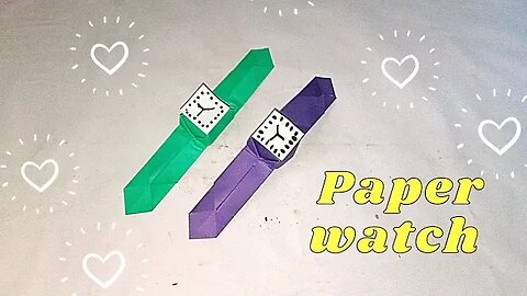 How To Make Easy Paper Watch For Kids / Nursery Crafts Ideas / Paper Crafts Easy / Kids Crafts
