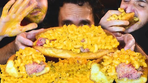 ASMR MACARONI AND CHEESE GIANT ROAST BEEF Mukbang *NO TALKING Eating Sounds * | Nomnomsammieboy