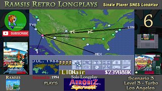 Aerobiz Supersonic | SNES | Level 3 | Scenario 3 | Los Angeles - Episode #6 | Longplay