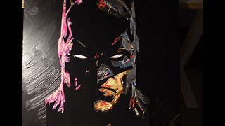 Batman made out of recycled rolling paper packets, Rollvolver