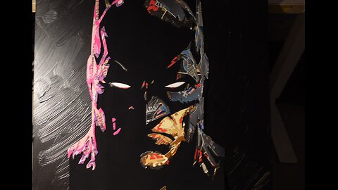 Batman made out of recycled rolling paper packets, Rollvolver
