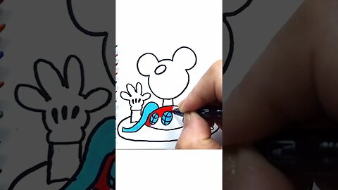 How to draw and paint Mickey Mouse Clubhouse Disney #shorts