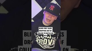 Blind Fury Talks Dropping Out Of College To Battle On MTV #blindfury #chadarmestv #shorts