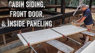 S2 EP16 | HOBBIT STYLE COMPOST TOILET | CABIN SIDING, FRONT DOOR & INSIDE PANELING