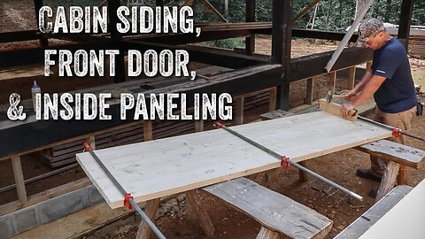 S2 EP16 | HOBBIT STYLE COMPOST TOILET | CABIN SIDING, FRONT DOOR & INSIDE PANELING