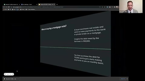 Jan 29 2023 - Benjamin Z Miller Investor Networking Group - Mortgage Note Investing