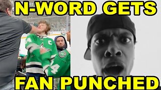 White guy PUNCHES another White guy in the face after being called the N-Word at Dallas Stars game!