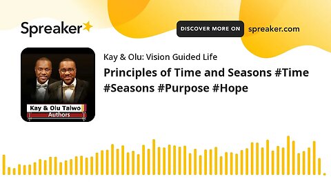 Principles of Time and Seasons #Time #Seasons #Purpose #Hope