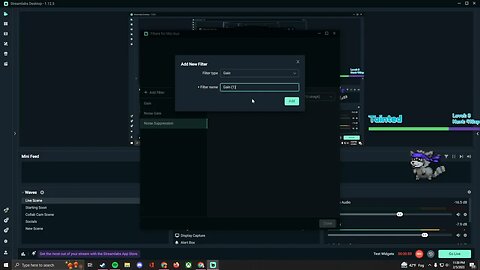 #streamlabs Filter for mic how to set up