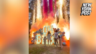 Outrage at couple's explosive gender reveal: 'Forest fire aesthetic'