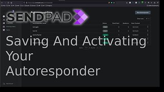 How To Save An Autoresponder Email In SendPad