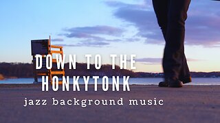 slow motion line dance to Down to the Honkytonk with a sunset timelapse – jazz background music