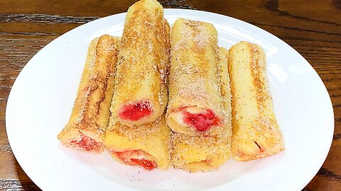 Strawberry French Toast Roll Ups Recipe