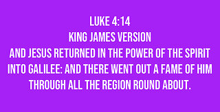 Preaching Luke 4:14