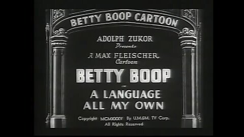 Betty Boop - A Language all my own - 1935