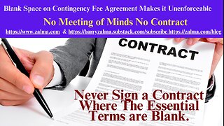 Blank Space on Contingency Fee Agreement Makes it Unenforceable