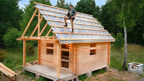 The Building of a Massive Timber Frame Roof for my Homestead, Cast Iron Cooking - Living Off-Grid