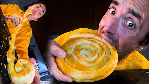 ASMR MUKBANG 5 CHEESE Greek Spiral ! * eating sounds NO TALKING * nomnomsammieboy