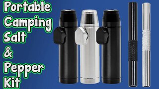 Camping Cooking Convenience: Portable Straw & Salt & Pepper Shaker Set