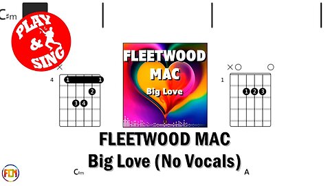 FLEETWOOD MAC Big Love FCN GUITAR CHORDS & LYRICS NO VOCALS