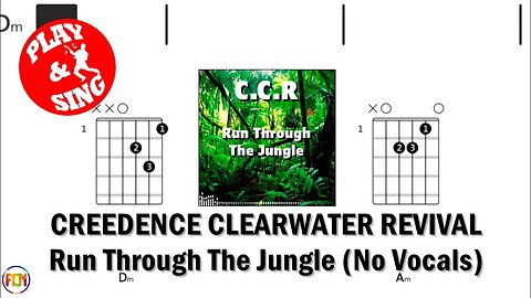 CREEDENCE CLEARWATER REVIVAL Run Through The Jungle FCN GUITAR CHORDS & LYRICS NO VOCALS